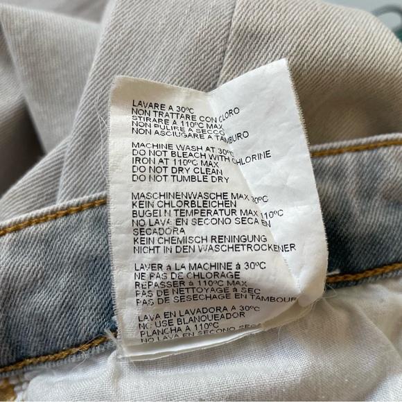 IRO Cole Aleka Light Grey Stretch Cotton Light Distress Low Rise Skinny Jean 30 - Picture 10 of 11